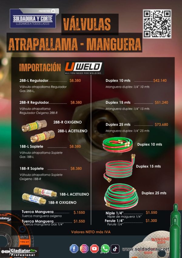 VALVULAS- ATRAPALLAMA-MANGUERA